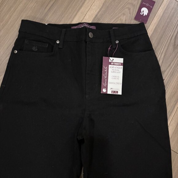 Gloria Vanderbilt Women's Amanda Original Bootcut Black Rinse Jeans ~ 10 ~ NWT - Picture 2 of 5